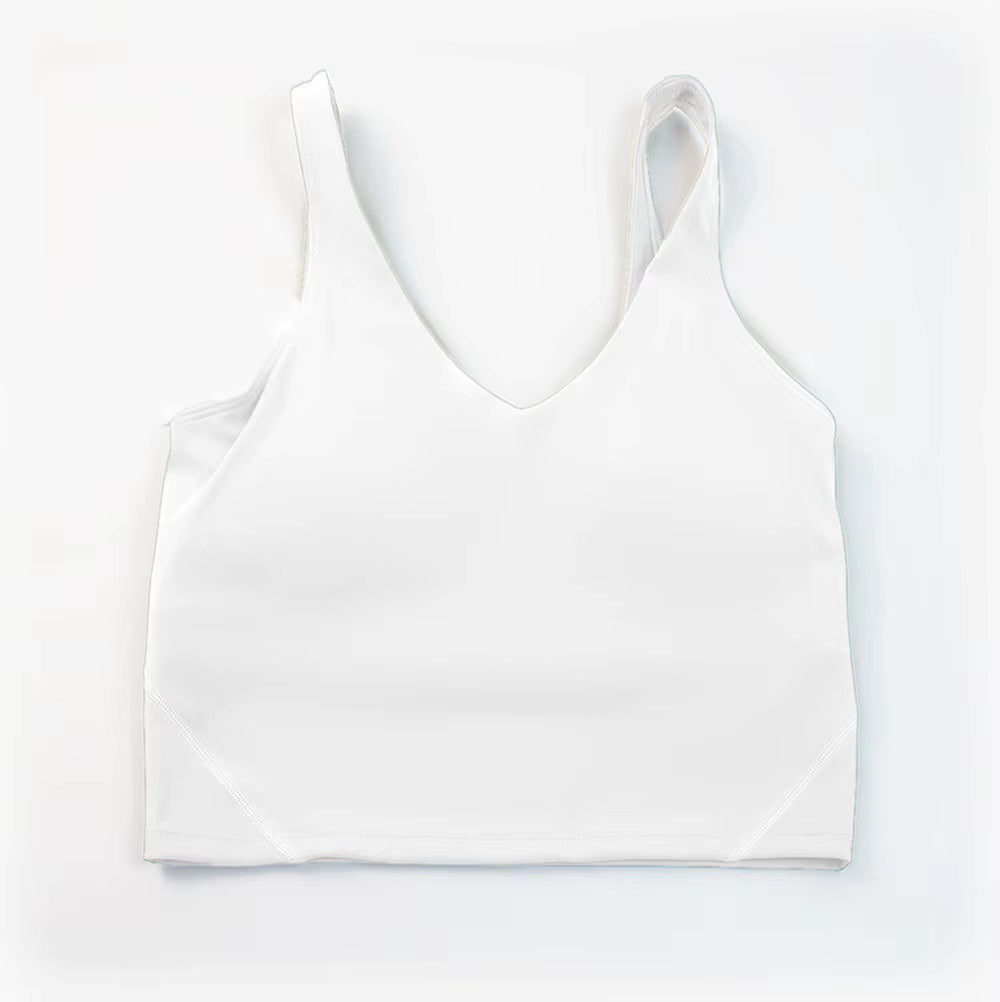 Women'S Sports Yoga Bra U-Back Gathering High Quality Fitness Running Shock Proof, Quick Drying, Breathable Sports Tank Top