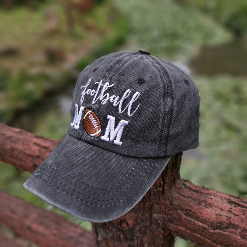 Embroidered Football Mom Hat, Football Mom Gifts for Women, Adjustable Baseball Caps for Mama