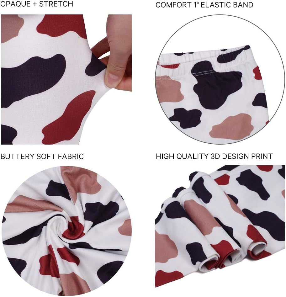 Women'S Leopard Printed Leggings Animal Skin Brushed Buttery Soft Tights