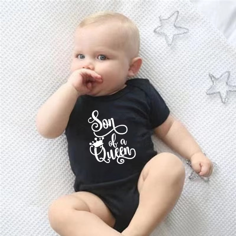 Son of Queen Mother of a Prince Mommy and Son Shirts Mommy and Kid Baby Boy Matching Tshirts Summer Matching Family Tshirts