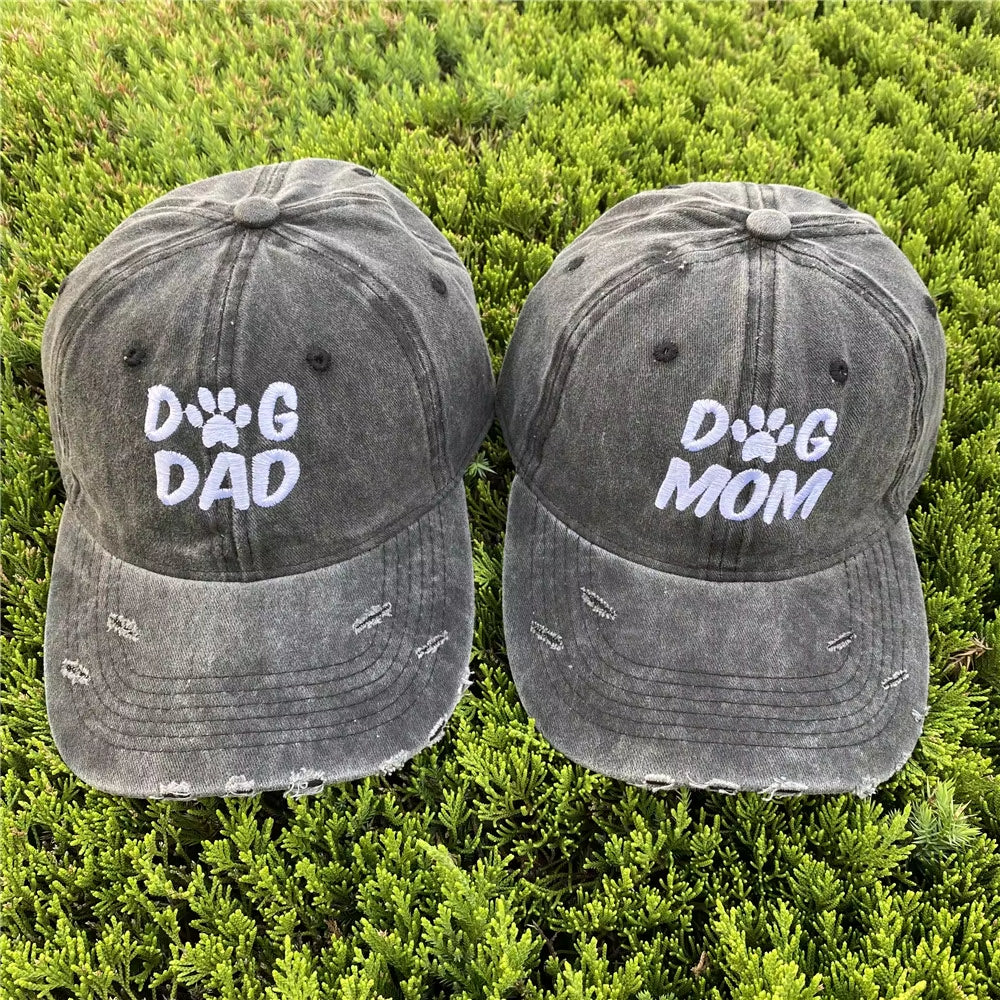 Outdoor Sport Baseball Caps Summer Fashion Letters DOG DAD DOG MOM Embroidery Adjustable Men Women Gorra Caps Bone Hip Hop Hats