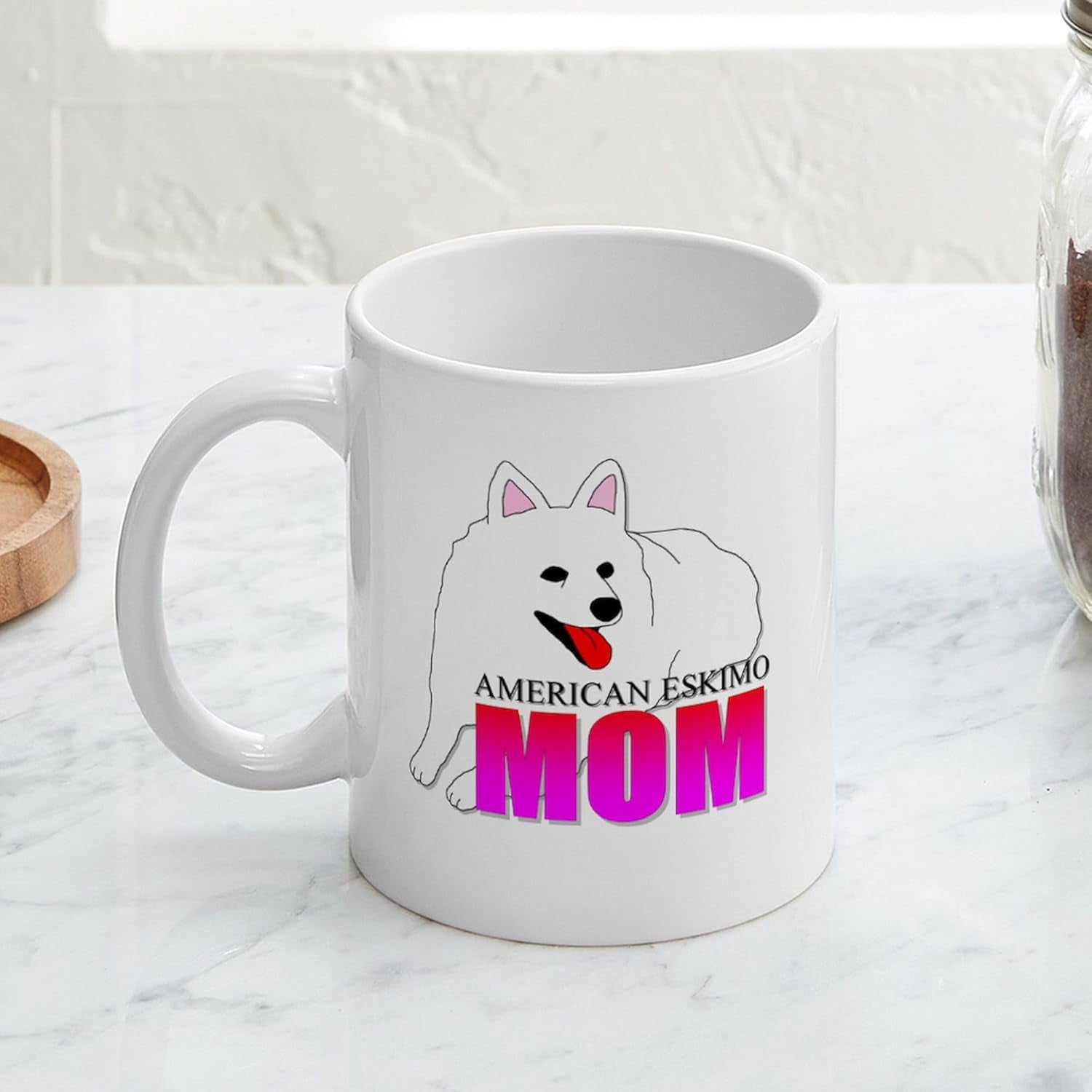 American Eskimo Dog Mom Mug 11 Oz (325 Ml) Ceramic Coffee Mug