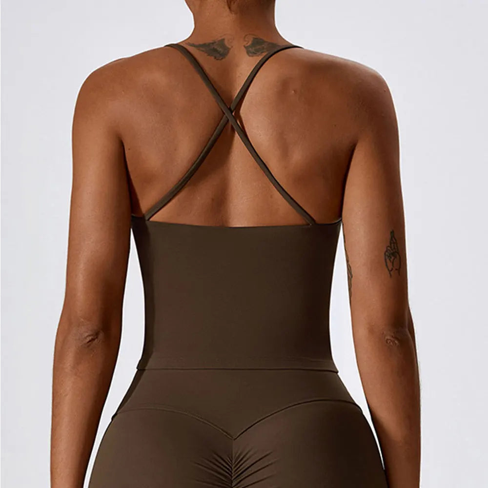 Women Top Sports Bra Thin Push up Sport Bra Yoga Gym Crop Top Brassiere Fitness Tube Top Breathable Beauty Back Bras