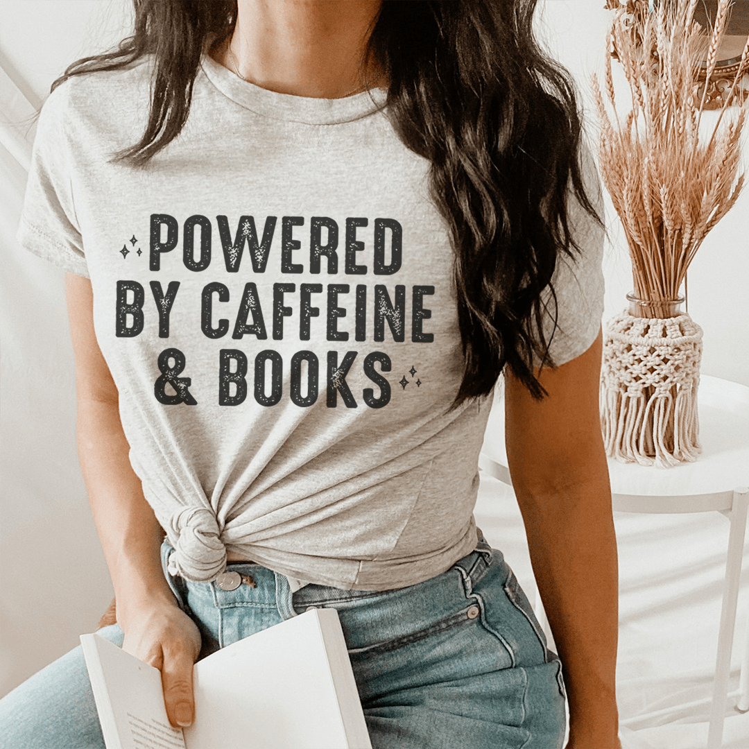 Powered By Caffeine & Books Tee